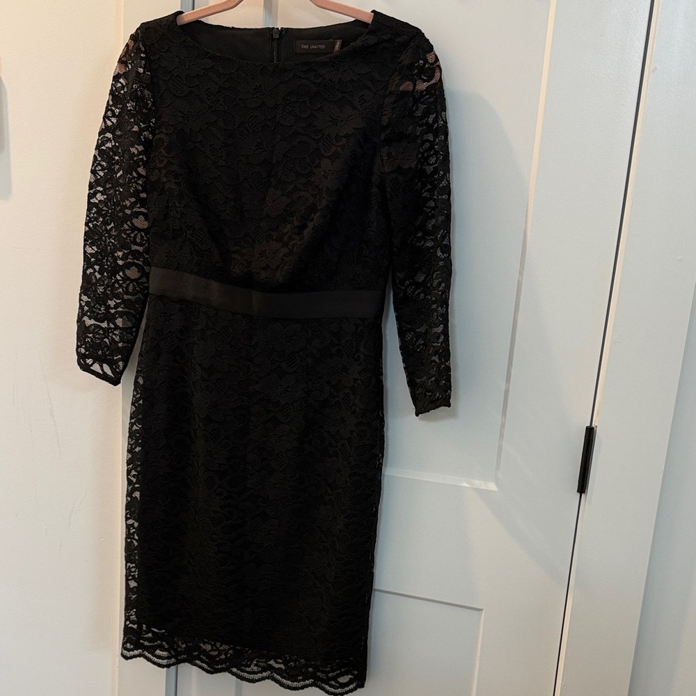 The Limited Black Lace Long Sleeve Dress - Picture 1 of 9